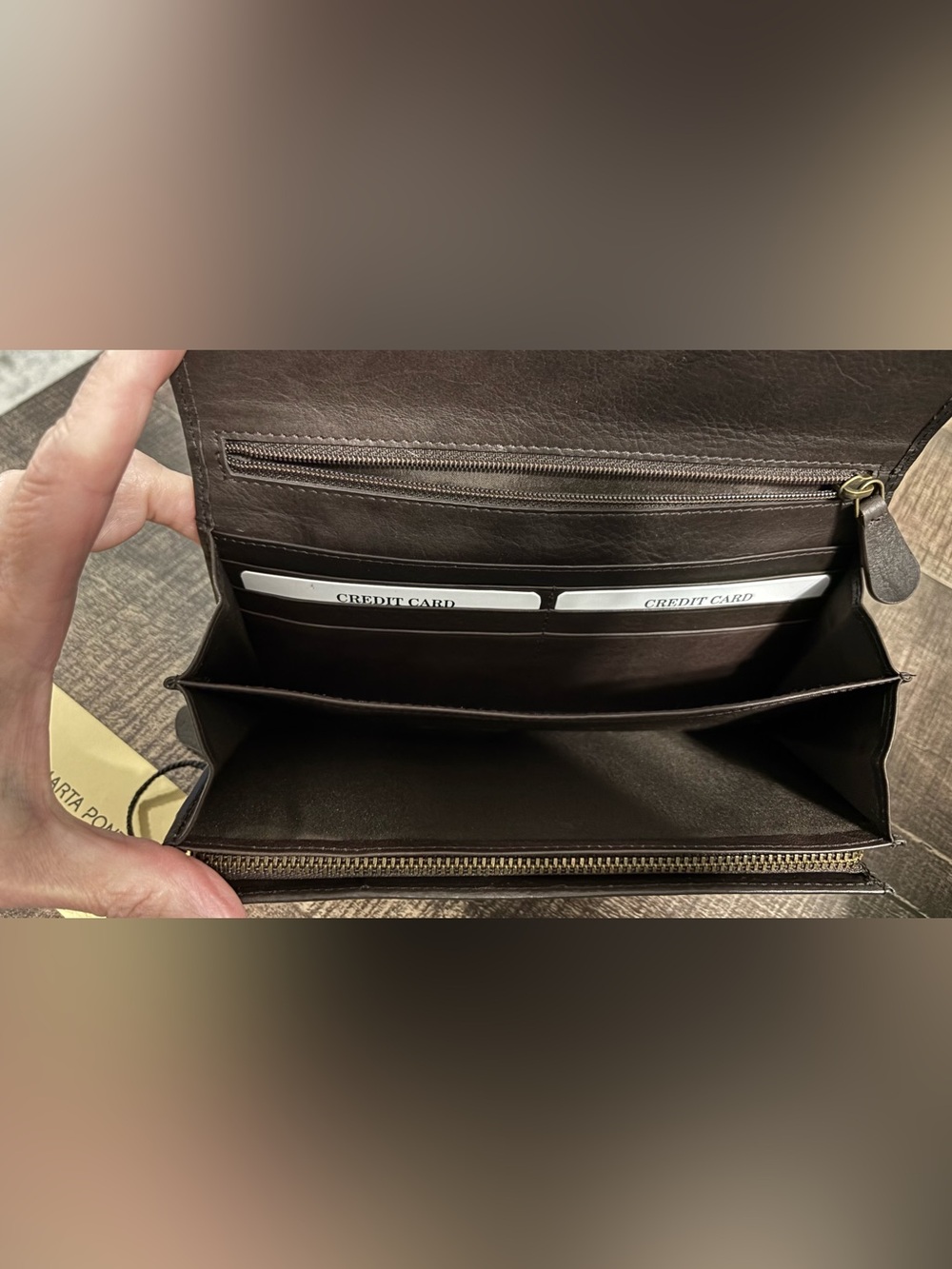 Marta Ponti Patchwork Haircalf Leather Wallet - Picture 7 of 10